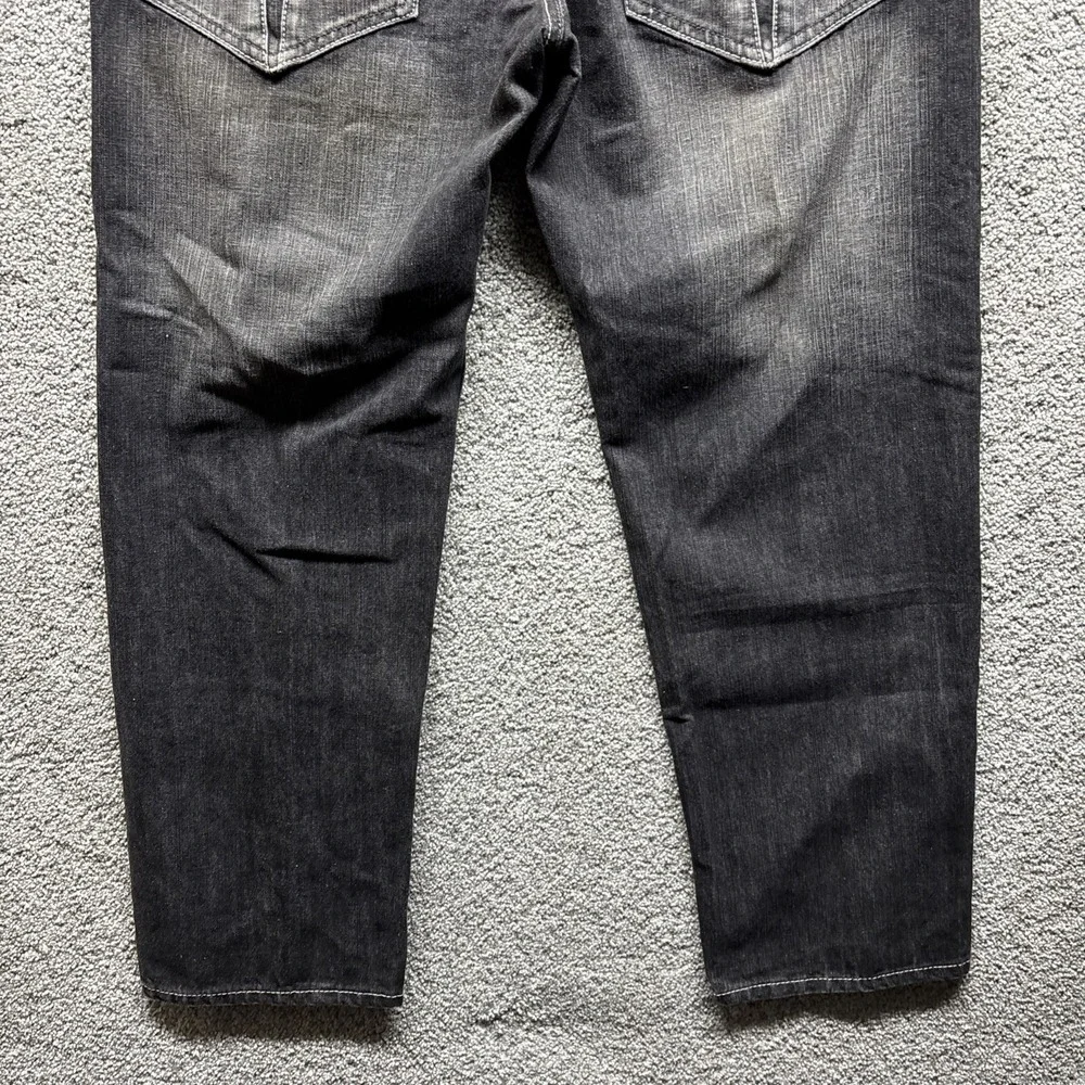 Vintage Southpole Jeans Mens 38x32 Black Denim Y2K Baggy Wide Leg Streetwear EUC